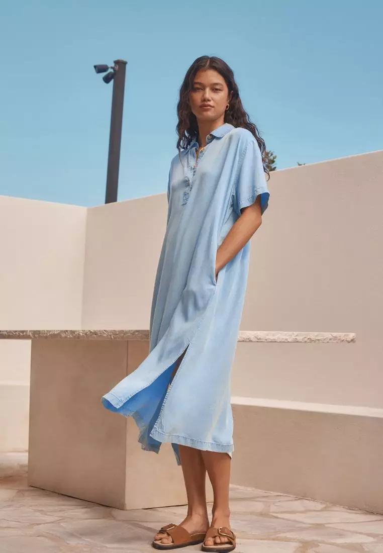 Buy NEXT Lightweight TENCEL™ Denim Maxi Dress 2025 Online ZALORA