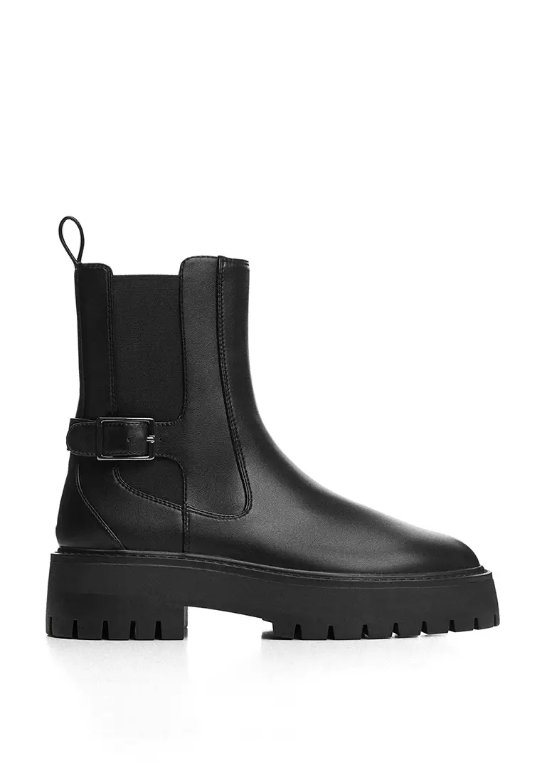 Mango black ankle store boots