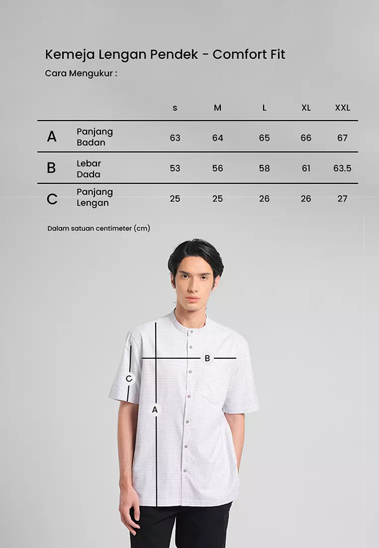 MANZONE X Adipati Dolken - Kemeja Koko Shanghai Lengan Pendek Shaza Comfort Fit - Brown