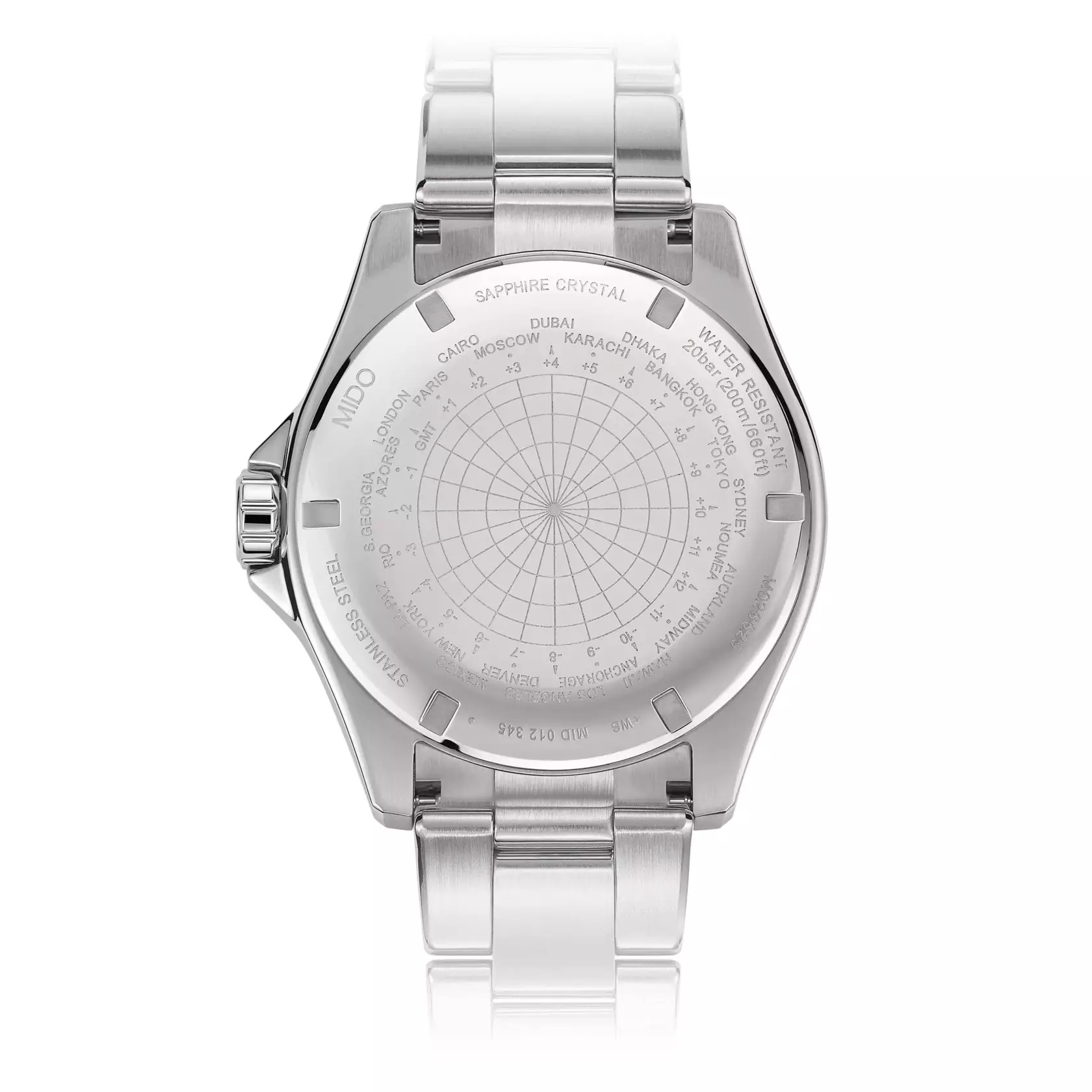 Jam Tangan Analog Pria MIDO Ocean Star GMT M0266291105101 Black Dial - Stainless Steel