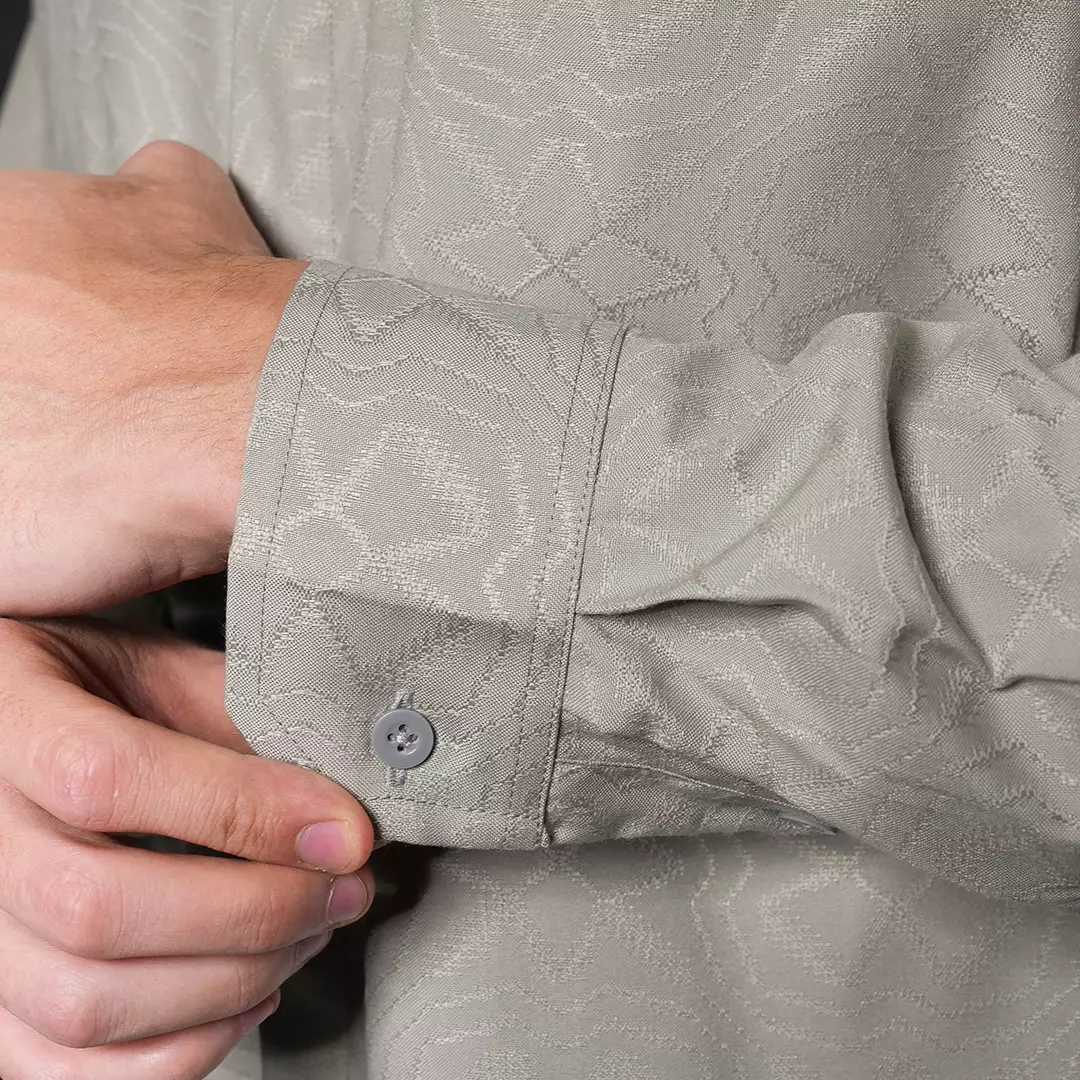 Casella Baju Koko Pria Lengan Panjang Motif Elegan | Baju Koko Yusuf 9995 Khaki