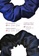 Moody Mood black and blue Mulberry Silk Scrunchies Set．Midnight & Black A075AACC50A52BGS_3