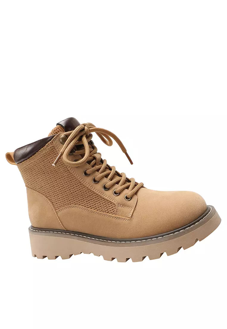 Discount on Twenty Eight Shoes  shoes - SKU: 4CM Frosted Microfiber Leather Work Boots TE3425-1