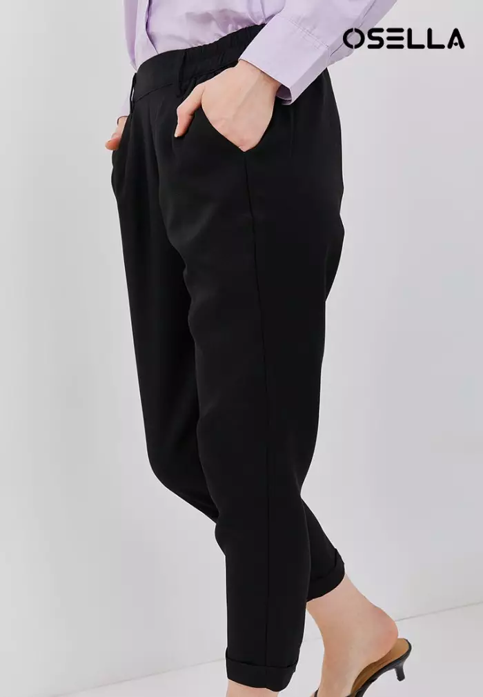 OSELLA ZOE CAPRI PANTS IN BLACK