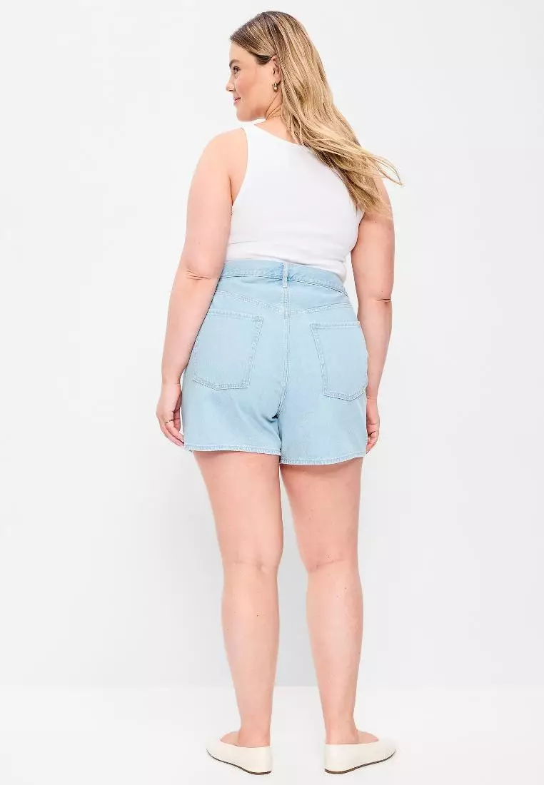 Women's High-Waisted Wow Baggy Jean Shorts -- 5-inch inseam