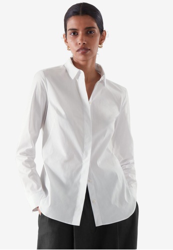COS white Slim Fitted Shirt A4571AAEF7C702GS_1
