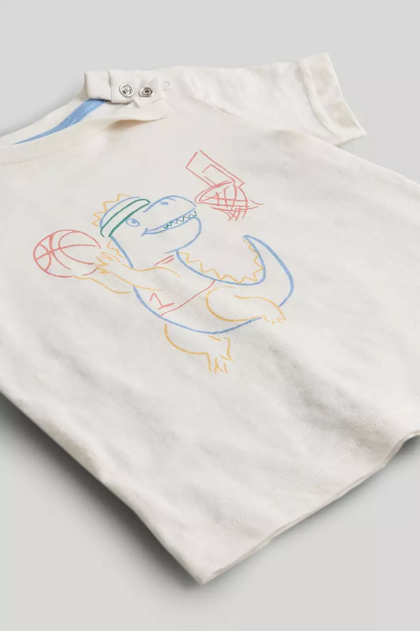 Mothercare Dinosaur Sports T-Shirt - Kaos Bayi Laki-laki (Krem)