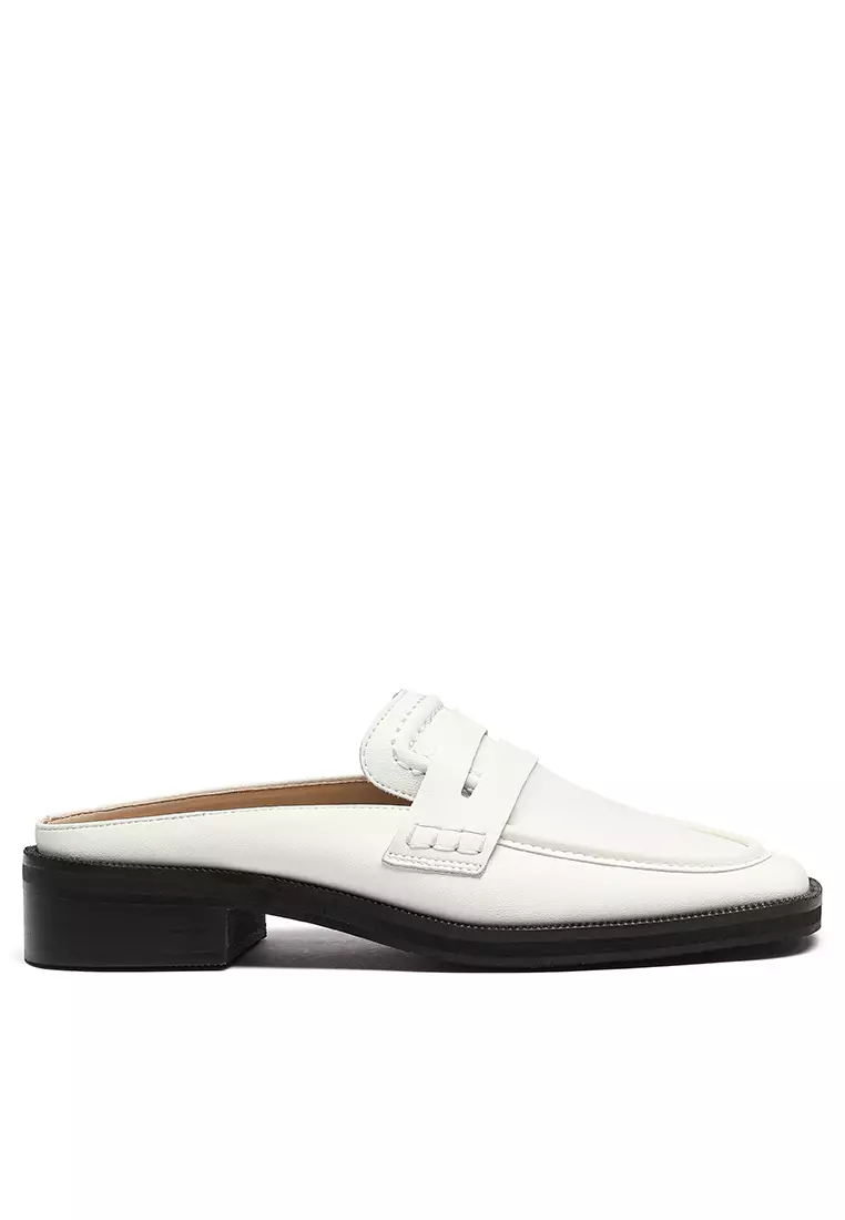 Discount on Twenty Eight Shoes  shoes - SKU: Square Toe Penny Leather Mules Th9688-2
