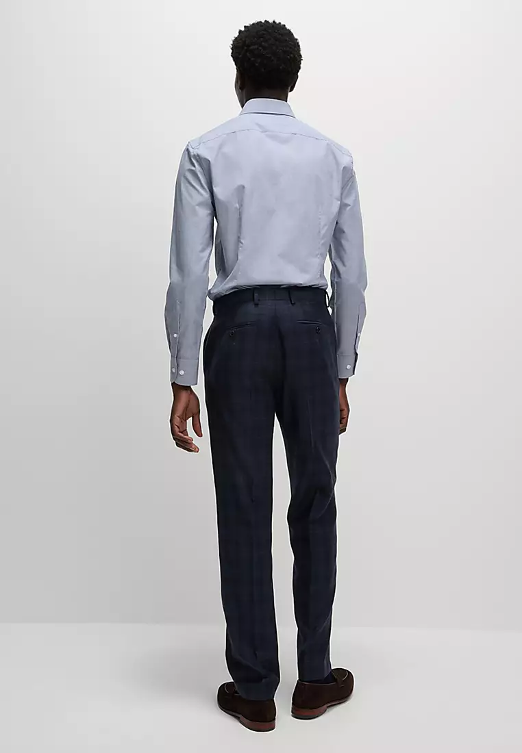 2Pk Slim Fit Easy Iron Cotton Blend Shirts