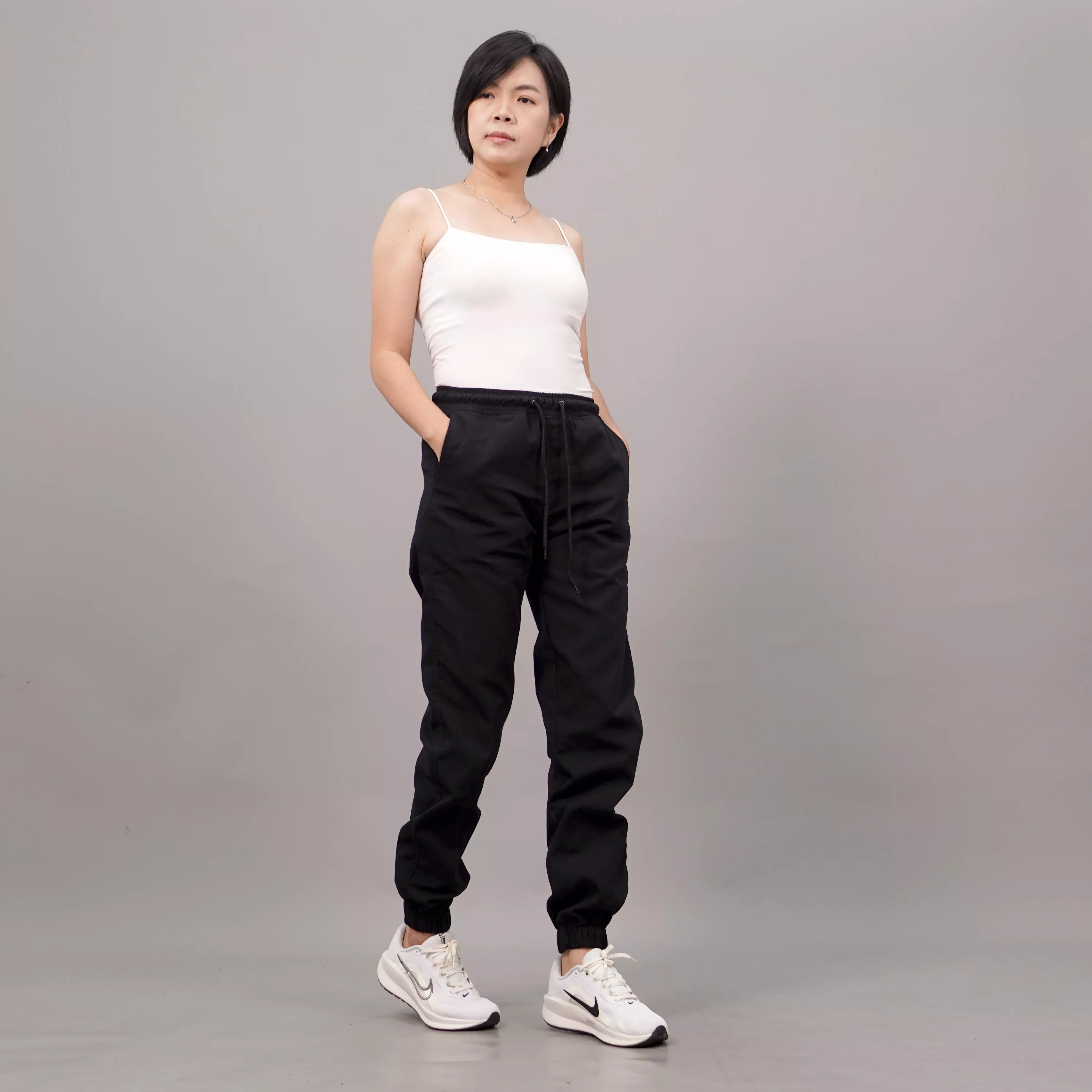 DIAN Celana Jogger Hitam Polos Jogger Pants Wanita Celana Joger Pants - HITAM