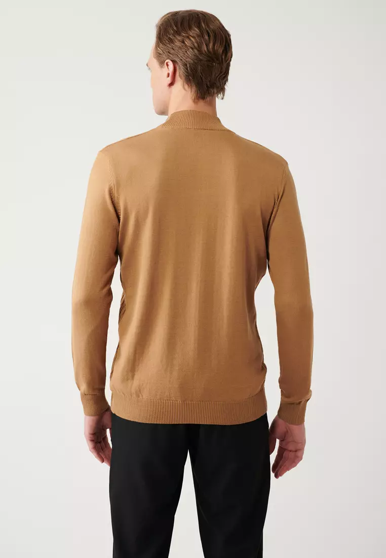 Textured Turtleneck Knitwear Sweater