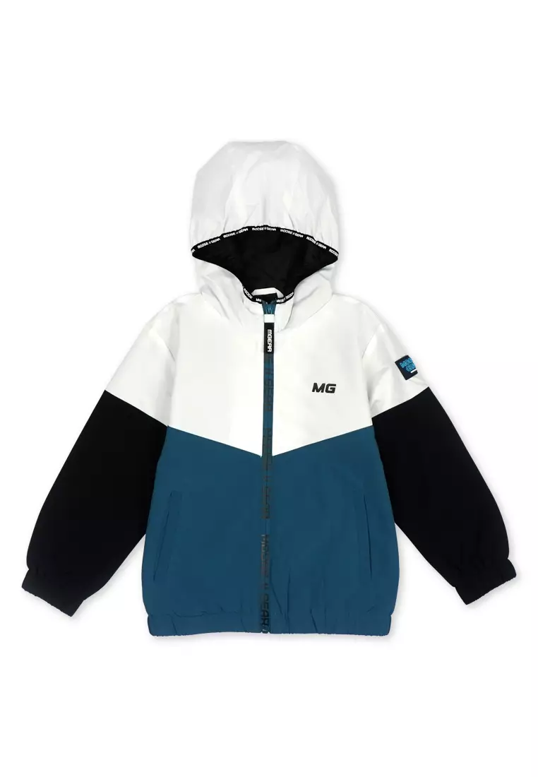Boys Jacket With Hood And Print Details