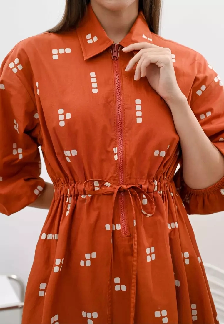Nayara Dress Batik Yasha Teracota