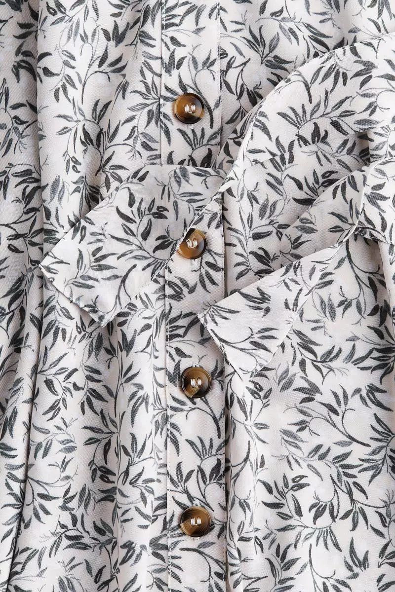 Tie-belt shirt dress