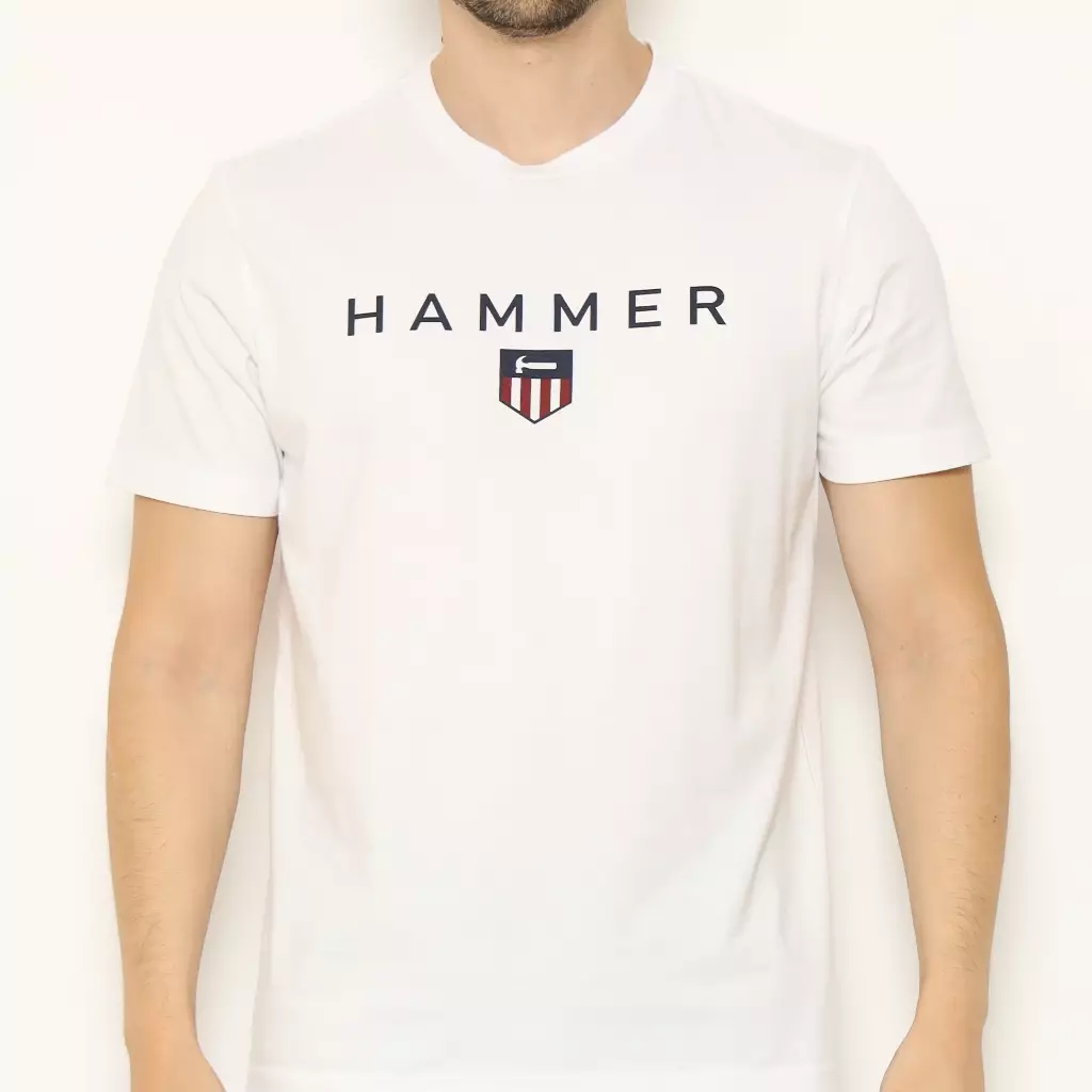 Hammer Men T-shirt Grafis Z1TI048W1 | Kaos Pria Reguler Fit Putih