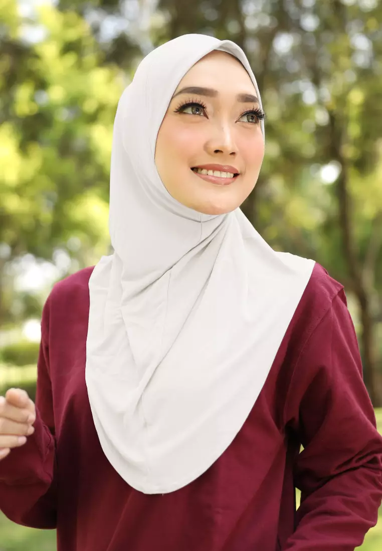 Cotton Bee - Safar Sport Bergo | Hijab Instan Olahraga - Snow White