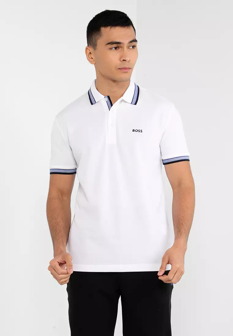 Buy BOSS Logo Cotton Polo Shirt BOSS Green 2024 Online ZALORA