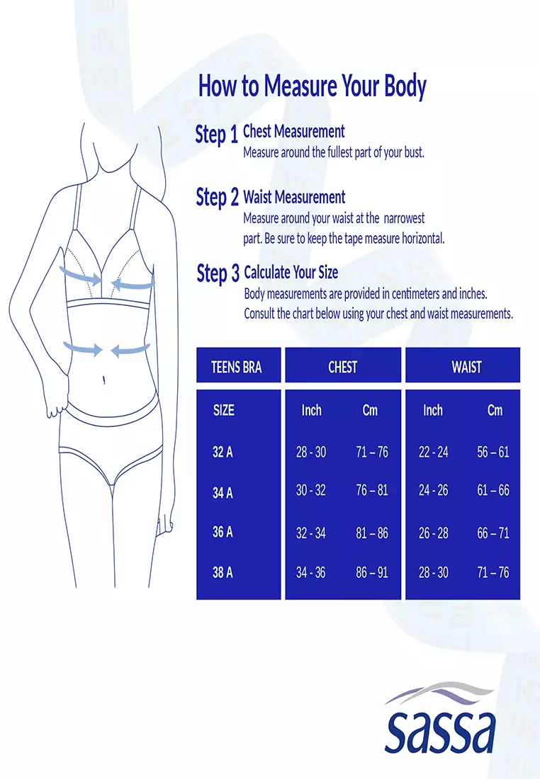 Buy Sassa Poppy Sprint 2-in-1 Pack Molded Teens Bra With Adjustable Straps  Underwear For Women 2024 Online