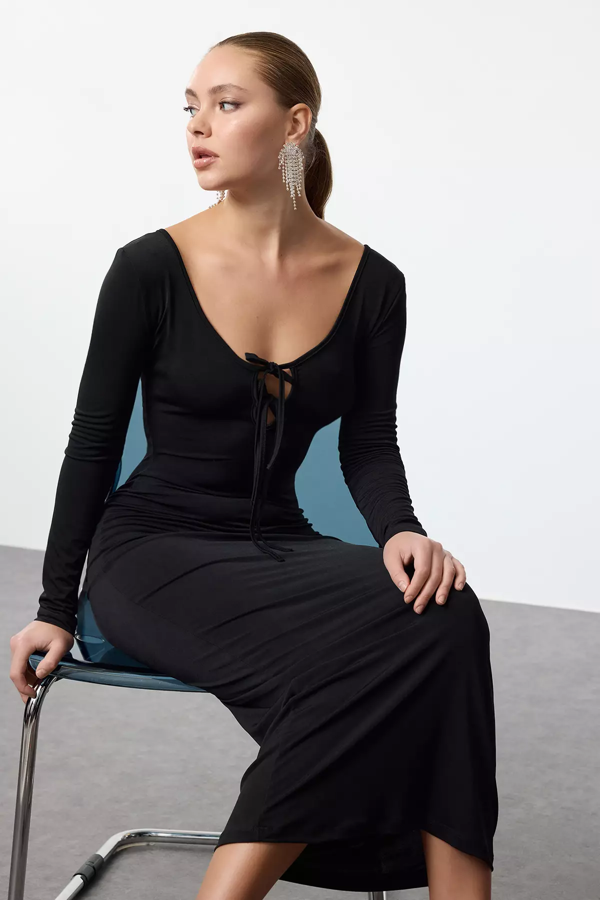 Tie Detail Maxi Dress