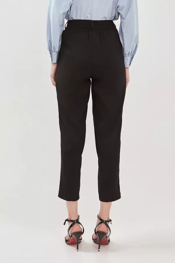 Minimal Panema Ankle Baggy Pants - Black