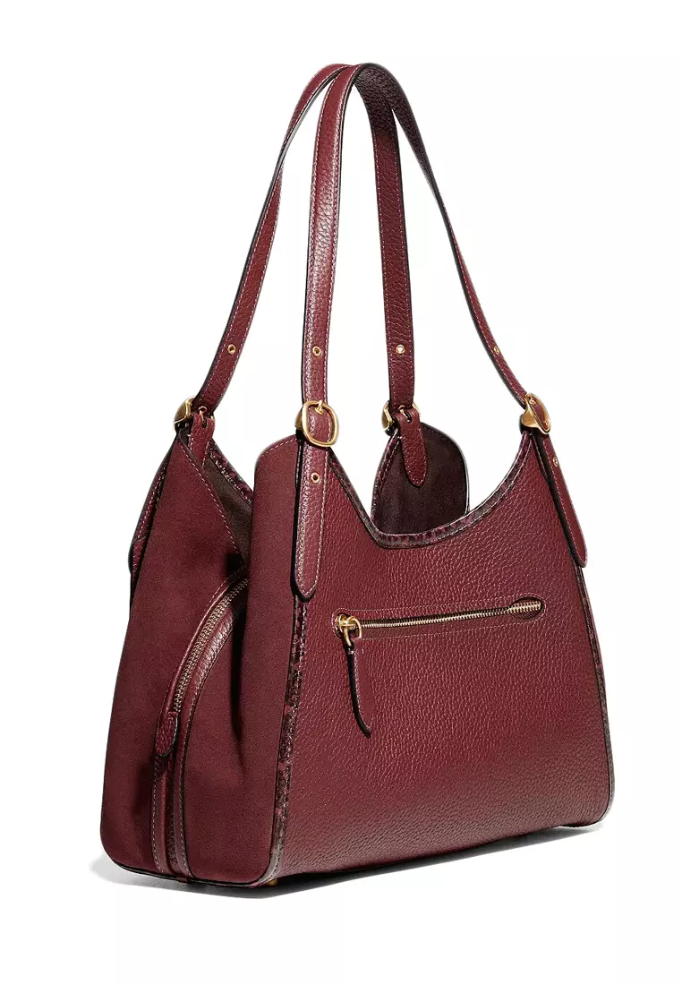 Buy Coach Coach Lori Shoulder Bag With Snakeskin Detail Wine