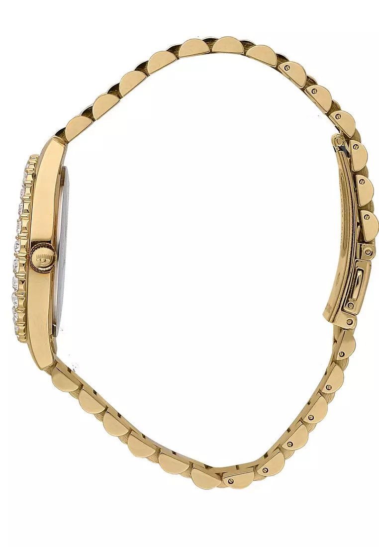 【2 Years Warranty】 Chiara Ferragni Everyday 32mm Yellow Gold Sunray Dial Women's Quartz Watch R1953100509