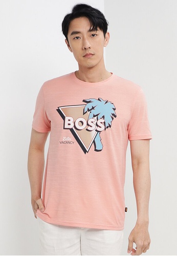 BOSS pink Tetrusted T-Shirt CA4E4AAFC536FEGS_1