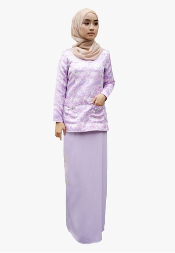 Kurung Kedah Brocade from Zoe Arissa in Purple