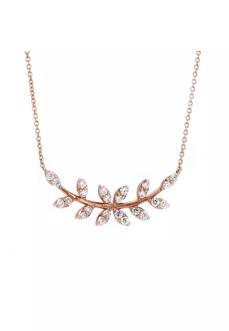 Buy Michael Trio Mini Treble Laurel Pendant in 18k White Gold 2024