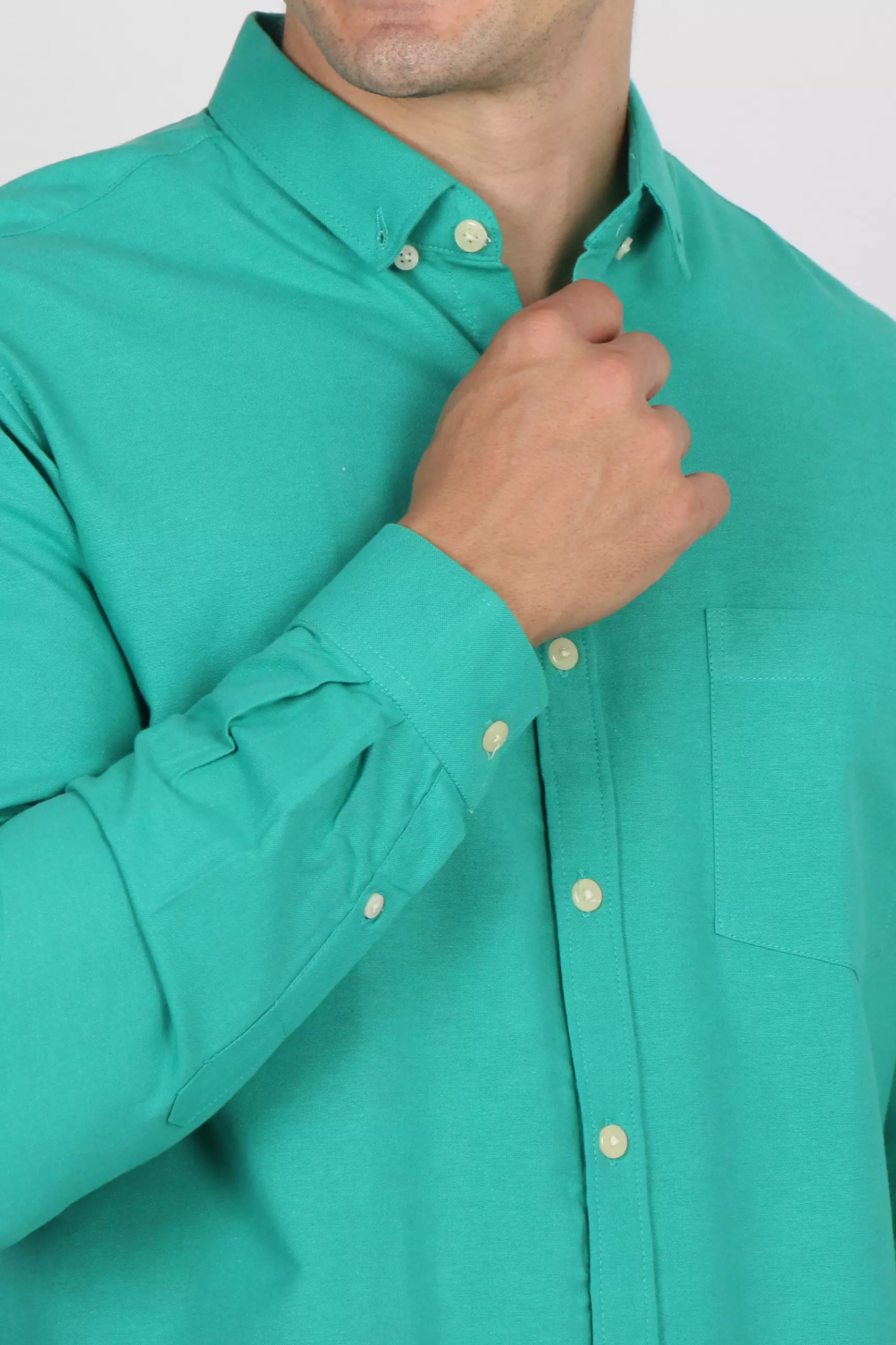Kemeja Pria Cotton Long Sleeve 913 Green