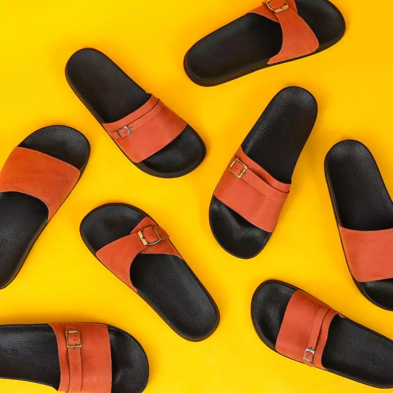 Cogen Sandal Slide Pria Sendal Slop Djani - Orange