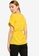 ZALORA WORK yellow Slit Sleeve Top With Belt FEE6FAA885AC54GS_2