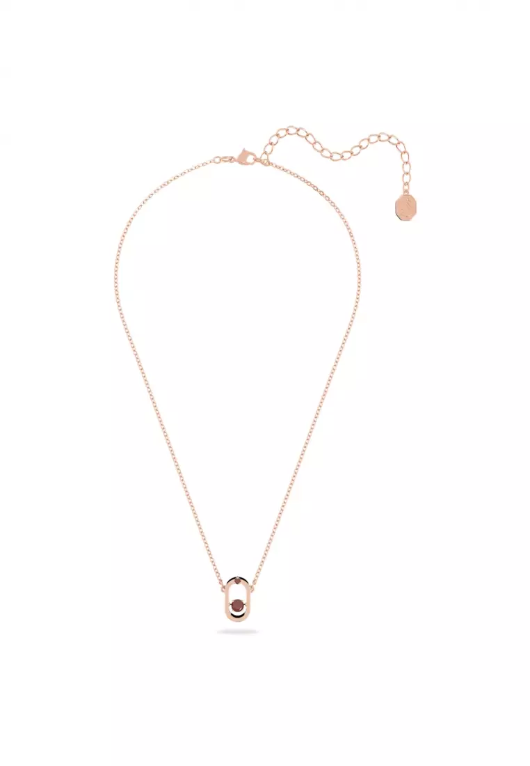 Silver Swarovski® Crystal Studded Pendant Necklace - CHARLES & KEITH CA