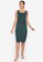 ZALORA WORK green Square Neck Belted Pencil Dress 8ABD4AA5178272GS_4