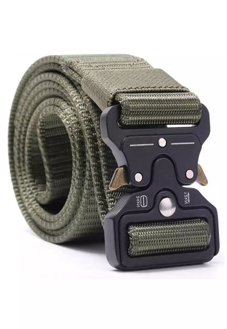 Jhoseph Tali Ikat Pinggang Pria 125 Cm Casual Stylish Army Military Material Nilon ORIGINAL - Green