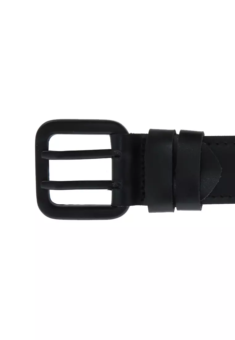 Hazel Gesper Ikat Pinggang Sabuk Pria Casual Belt Material Genuine Leather ORIGINAL - Black