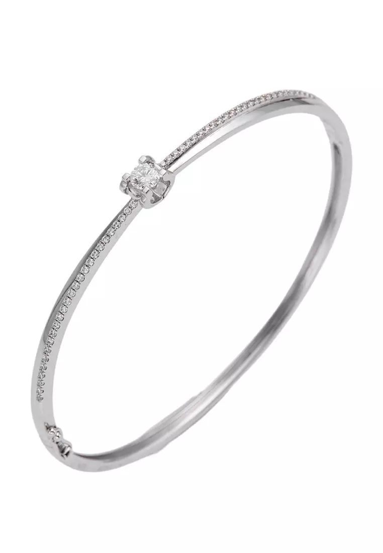 White gold sale bangle bracelets