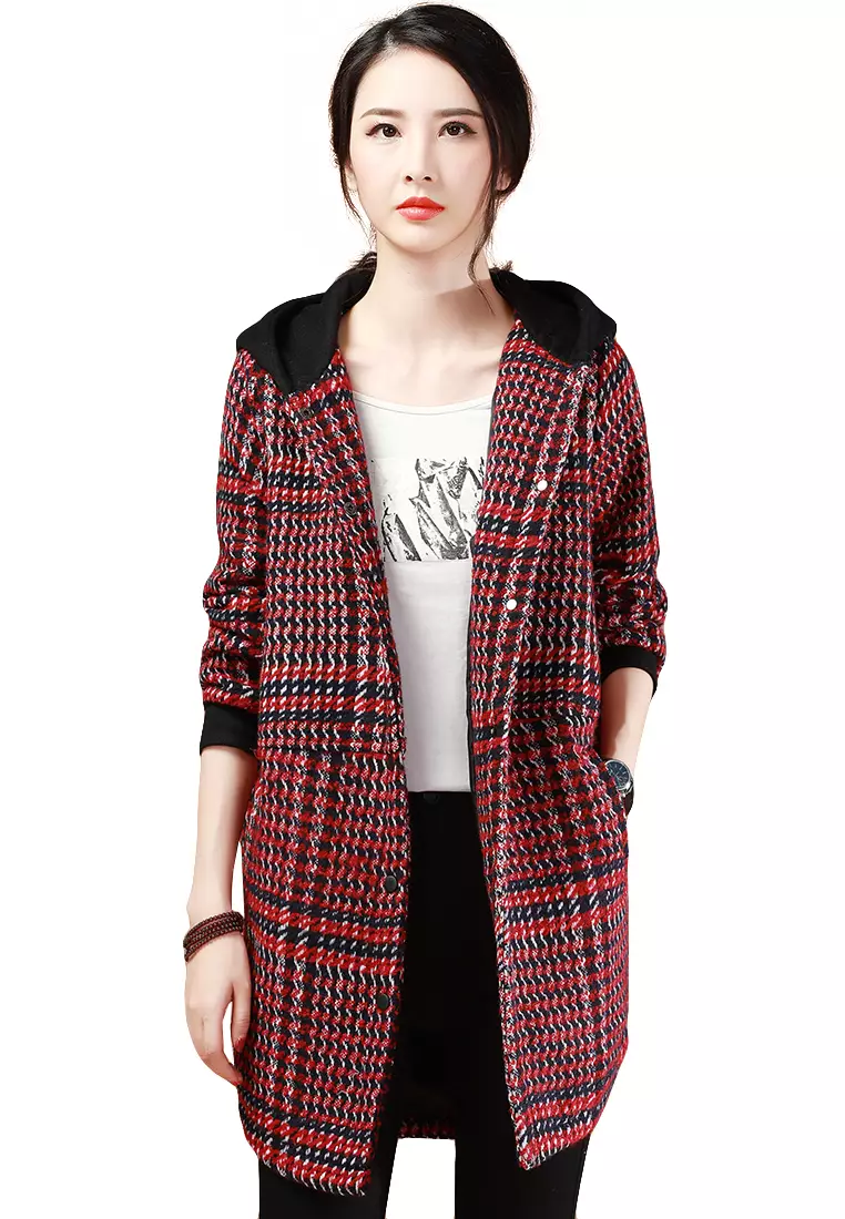 Buy A IN GIRLS Little Fragrance Style Woolen Hooded Jacket 2024