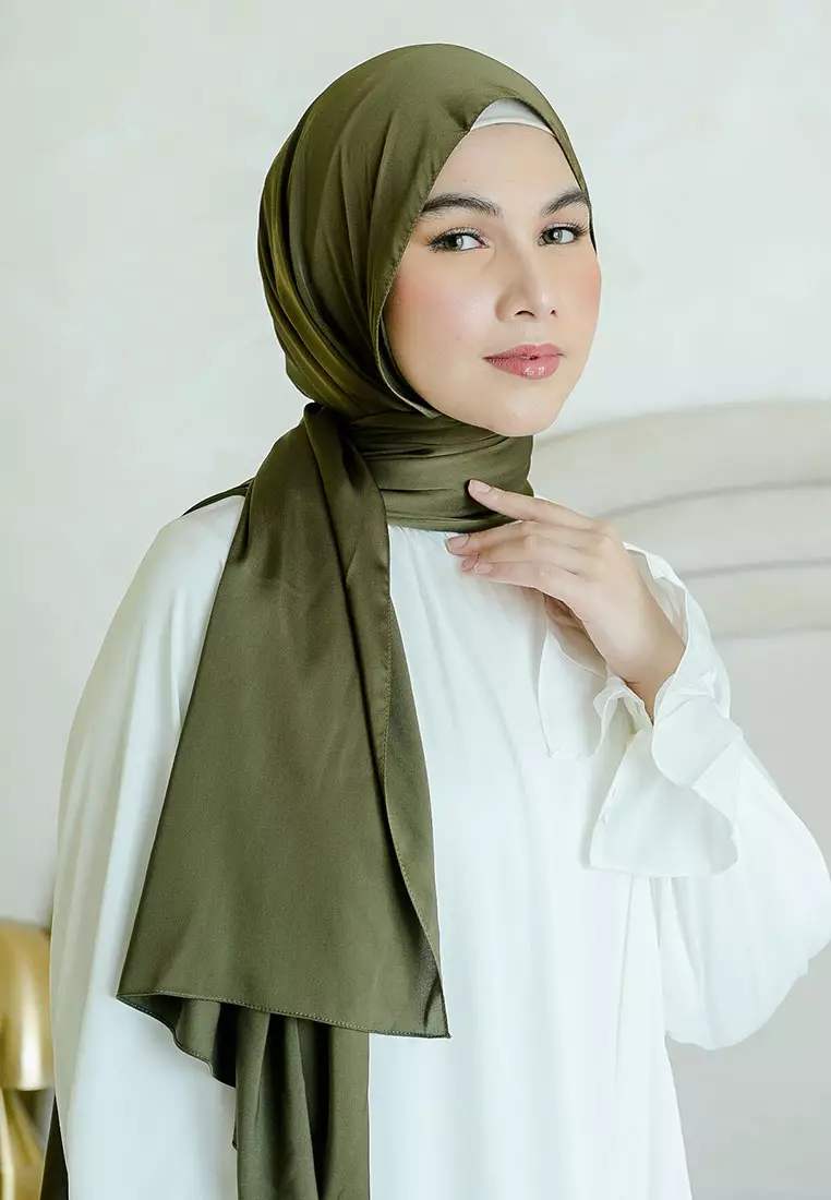Shadeera Silk Shawl Dark Olive (Lozy x Shadira)