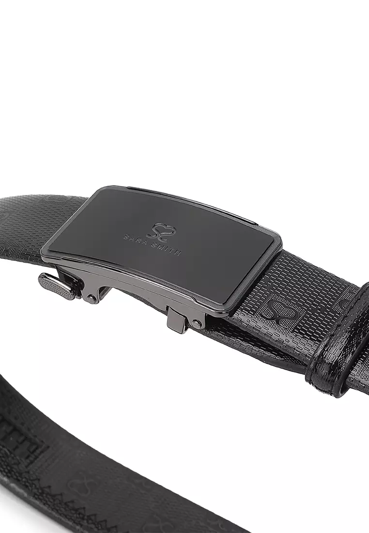 35mm Automatic Buckle Belt (Ikat Pinggang Otomatis / Sabuk Gesper Pria) - Hitam