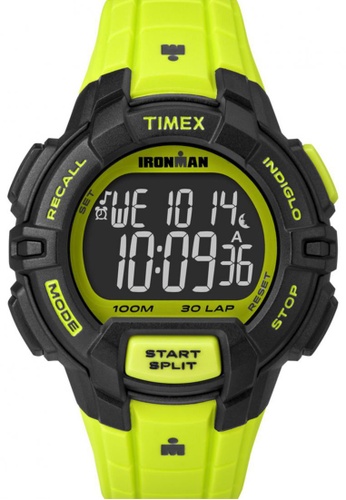 Buy Timex Timex Ironman Rugged 45mm - Black Case, Green Resin Strap  (TW5M02500) 2023 Online | ZALORA Singapore