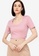 ZALORA WORK pink Sweetheart Neckline Fitted Top A473DAA5F9B53DGS_1