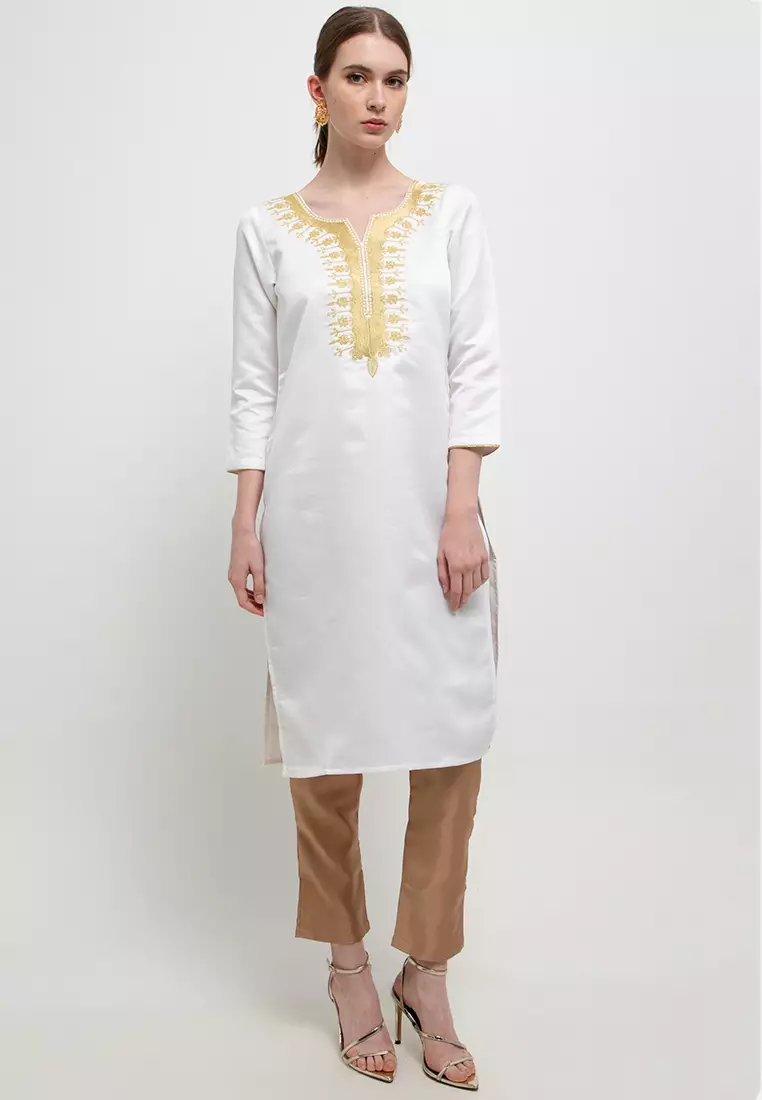 Chanira Festive Lily Tunic-White