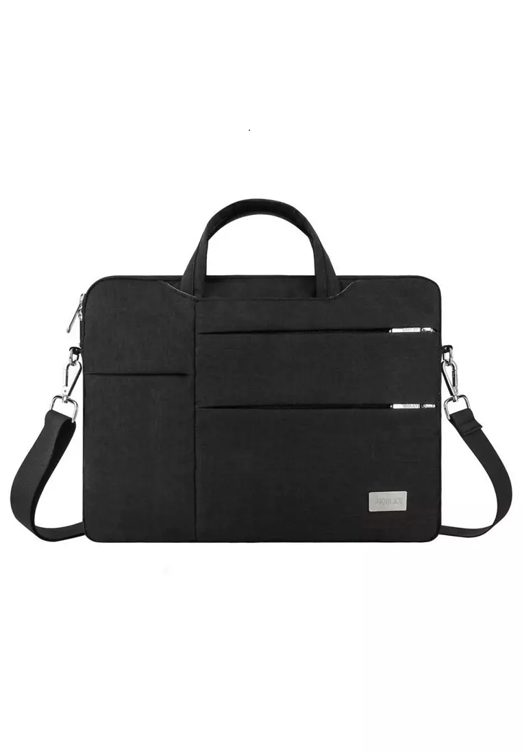 Quenty Tas Jinjing Laptop Unisex Waterproof Commuter Bag 13.3 Inch Large Storage Material Polyester ORIGINAL - Black