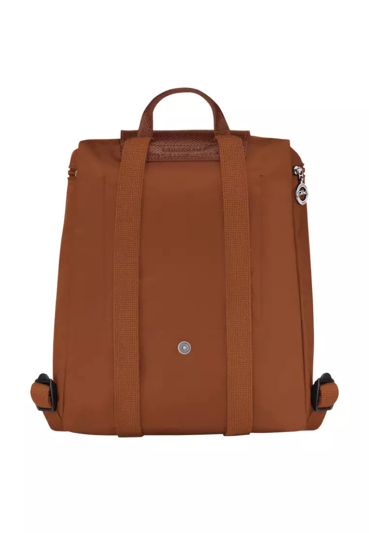 Longchamp Le Pliage Green Backpack Cognac