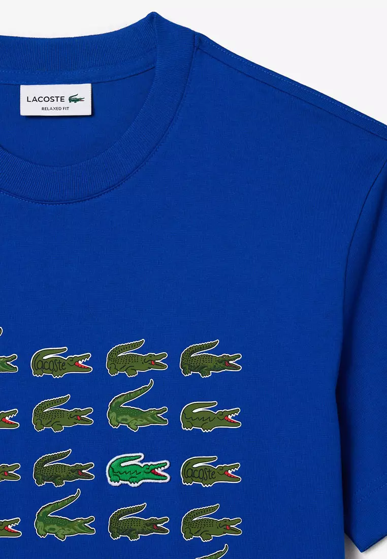 Buy Lacoste Cotton Crocodile Print T-shirt Online | ZALORA Malaysia