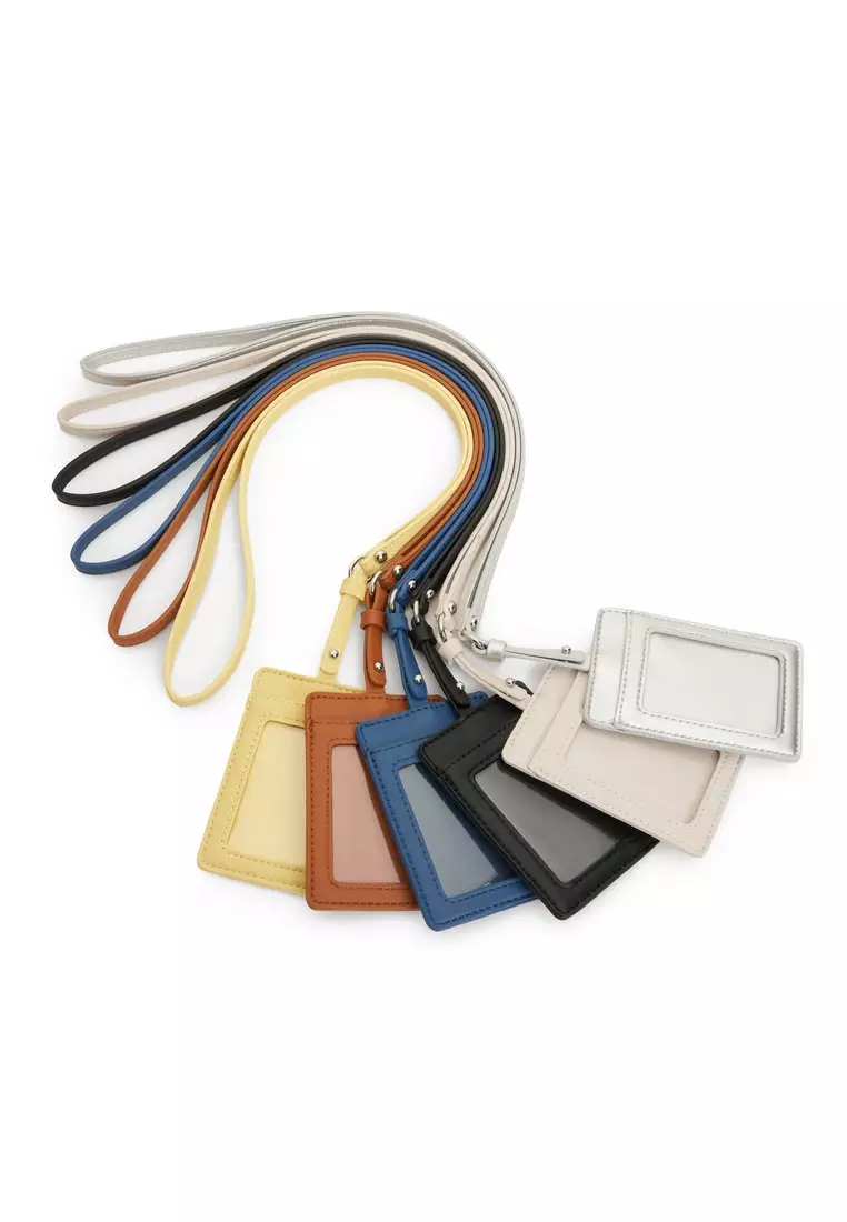 Staple Card Holder with Lanyard