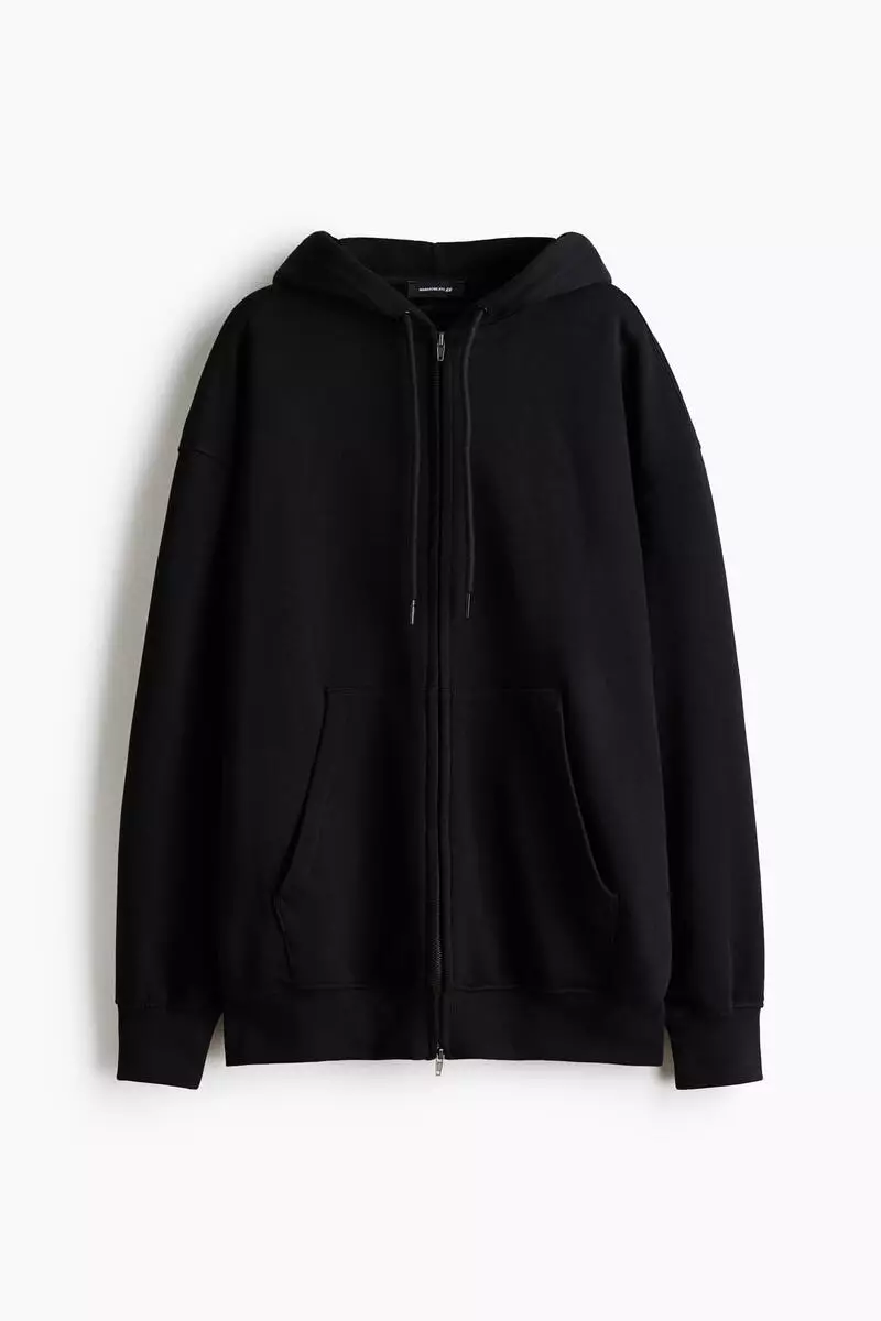 Oversized zip-through hoodie