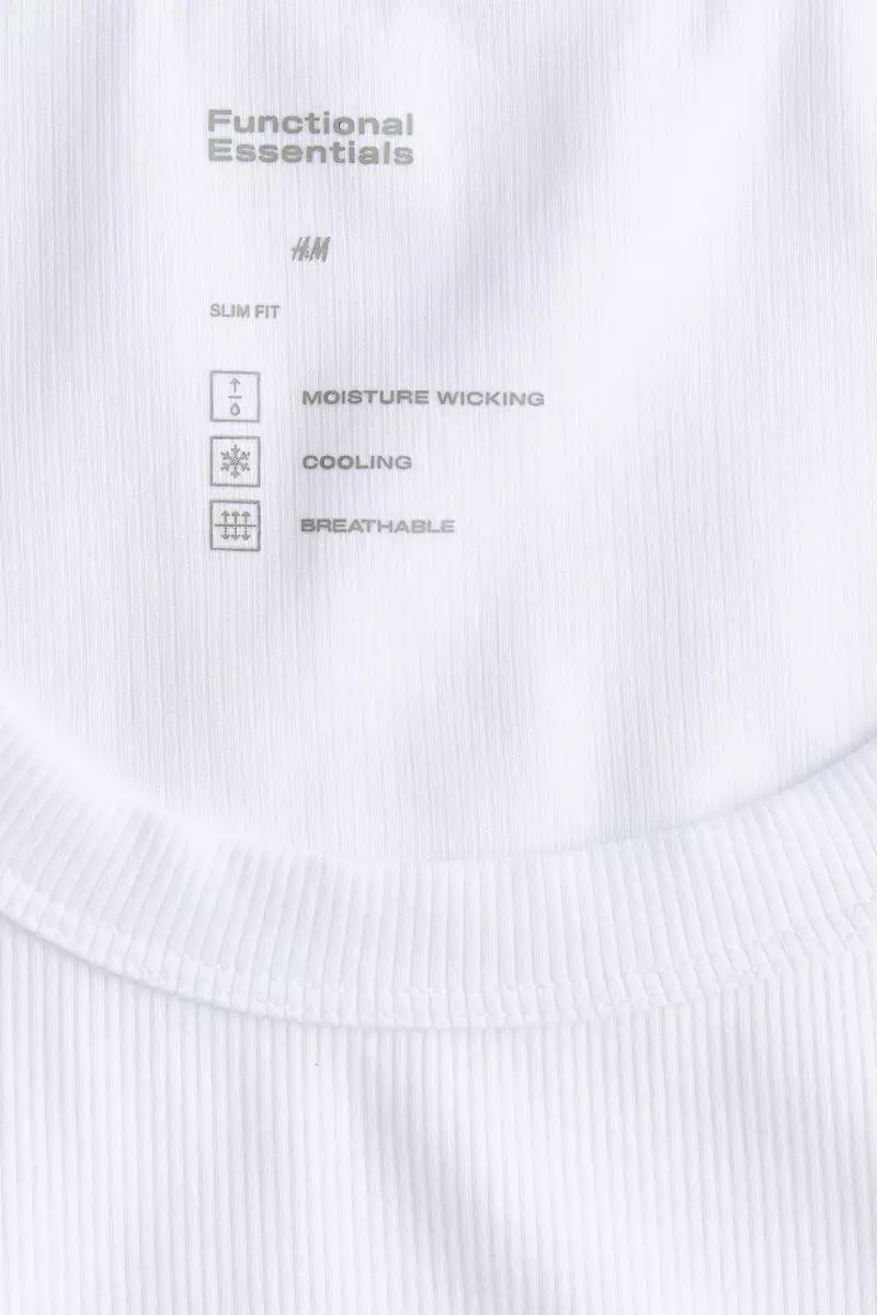 Cooling Slim Fit Ribbed vest top