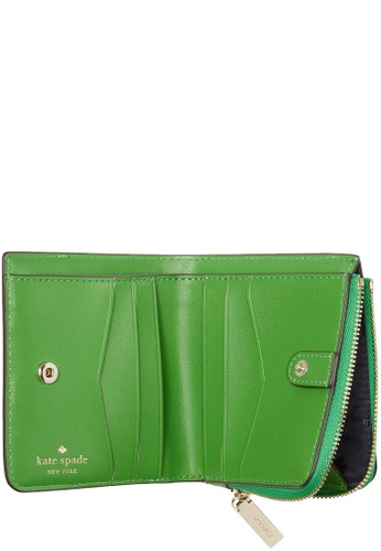 Buy Kate Spade Kate Spade Staci Colorblock Small L-Zip Bifold Wallet in  Verona Green Multi wlr00121 2023 Online | ZALORA Singapore
